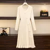 Maternity Dresses 2023 Large Size Women's Knitted Cheongsam Pullover Sweater Dress And Coat Clothing For Pography