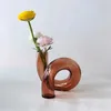 Candle Holders Colorful Glass Creative Small Vase Mini Desktop Decoration Wedding Candlestick Decorations Family