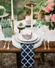 Bord servkinn 4st Marocko Navy Blue Square Serveins 50x50cm Party Wedding Decoration Tyg Kitchen Serving