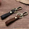 Chaveiros 1pcs destacáveis ​​corrente de corrente de correia de couro anel Keyfob keyring qdd9252