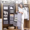 Storage Boxes & Bins Home Clothes Hanging Bag Foldable Drawer Type Wardrobe Organizer Divider With Box