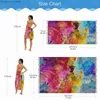 Kvinnors badkläder Twill Cotton Pareo Beach Cover-ups Creative Color Design Women Beach Dress Bikini Badning Badkläder Cover Up Sarong Wrap Scarf T230505