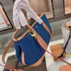 Totes Luxurys Designers Bolsas Bolso Bolso Mujer Bolsa de hombro Famosa Marca Blue Denim Imprimir Bolsas de compras 2023