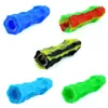 Dernières Pipes En Silicone Coloré Style Portable Verre Nineholes Singlehole Filtre Bol Sèche Herbe Tabac Porte-Cigarette Narguilé Pipe À Eau Bong Fumer Tube DHL