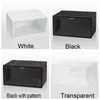 Sko Storage Clear Multicolor Shoe Box Foldbar förvaring Plasten Transparent Home Organizer Stapelbar Display Superimiserade kombinationsskor Behållare Skåp