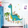 Wallpapers Cartoon Dinosaur Buddies Wall Stickers Self-adhesive Home Decor Kids Room Decoration Baby Bedroom Decor Cute Pattern Sticker 230505