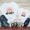 Family Matching Outfits Fashion Family Look Mother and Daughter Family Matching Clothes Punk Mama Mini Princess T-shirt Tops For Mommy Kids 230505