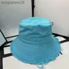 Sommer Damen Bucket Hats Raw Edges Canvas Kordelzug Hut Umfang 56-58cmj4bx