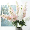 Dekorativa blommor Artificiell prydnadsväxt Pink Delphinium Field Chickweed False Bonsai Home Office Dekorera