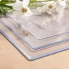 Bordduk PVC Soft Glass Tabelduk Transparent täcker 1,5 mm/2,0 mm/3,0 mm tjocka kuddar Mattor Crystal Board Placemat Almofadas