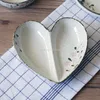 プレートサクラシリーズ日本の高品質のセラミック食器7インチピーチハートプレートストレートマウス家庭の実用的な料理