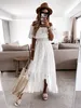 Lässige Kleider Sommer Weißes Kleid für Frau Trendy Lässige Bademode Vertuschungen Outfits Neue Boho Hippie Chic Lange Maxikleider Elegante Party 230505