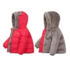 Down jas peuter casual jas winter herfst outfit warme hoodie katoen dikkere kinderen kleren lange mouwen vaste baby J220718 dro dhhqx