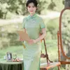 Etniska kläder unga flickor mode högklassig elegant kinesisk traditionell nationell qipao högkvalitativ retrostil