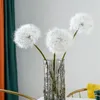 장식용 꽃 2pcs 인공 민들레 플라스틱 꽃 홈 거실 식당 결혼식 배열 포지션 소품