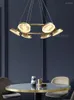 Lampade a sospensione Lampadario da soggiorno postmoderno Designer Light Luxury Minimalista Villa Copper Lamp Italian Reception Dining