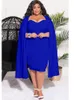 Sukienki plus size WMSTAR DRES DRES SEXY SLID HEM DŁUGO SŁUKACH MAXI MADE Club Stroje Hurtowe Drop 230504