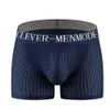 Underpants CLEVER-MENMODE Sexy Men Padded Underwear Mesh Boxer Buttocks Lifter Enlarge Butt Push Up Pad Underpants Penis Pouch Panties 230504