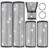 Nouveau brillant voiture ceinture de sécurité couverture décoration intérieure strass Kit frein à main changement de vitesse couverture voiture Bling accessoires pour les femmes