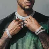 2023 Trendy Men Hip Hop Jewelry 10mm d Color Vvs Moissanite Diamond Silver Gold Plated Tennis Chain Necklaces