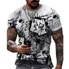 Hommes s t-shirts horribles crâne pes poker poker décontracté 3d imprimer grand confort tops respirant 110 6xl 230505