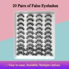 Natural Thick Synthetic Fiber False Eyelashes 20 Pairs Mixed Extensions Fox Eyelash Hand Grafting Beauty Tools Makeup Accessories LT0079a