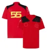 Men's and Women's New T-shirts Formula One F1 Polo Clothing Top Red Team Racing Summer Casual Button Up Htff