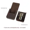 Potloodzakken Contact Familie Handgemaakte Fountain Pen Case Leer voor mannen Vrouwenhouder Pen Pouch Retro Pen Box Organisator Boys Girls School 230505