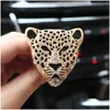 Decorazioni per interni Oggetti decorativi Figurine Deodorante per auto In Decor Diffusore di aromi Vent Clip Diamond Leopard Solid Per Blin Dhzie