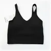 LL-22 Yoga Bra Bra Womens Sport Bra Выравнивание танка классический популярный фитнес масла мягкий танк-тренерский тренажерный зал йога жилет красавица Back Back Shock-Resection со съемной грудной клеткой оптом FGSD