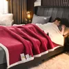 Cobertores quentes grossos e macios de inverno, quarto de casa mantenha lã Quilttwin Sofá de cama adulto grande
