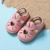 Sandales Summer Infant Sandales Bébés Filles Anti-collision Toddler Chaussures Amour Fond Mou En Cuir Véritable Enfants Enfants Sandales De Plage 230505