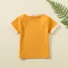 Tshirts 100% Cotton Small Children Summer Short Sleeve T shirt Boys Girls Color Matching Soft Comfy Tops Tees Kids Tshirts Casual 230504