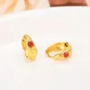 Hoop Earrings Gold Sudan Cz For Women/Girls Color Arab Jewellery African Earring Wedding Cute Kids Charms Party Gifts