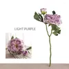 Fiori decorativi 2 teste grande peonia cotta fiore artificiale vintage decorazione di nozze Flores Artificiales Mariage bianco floreale casa