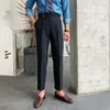 Men's Pants Fall High Quality Business Casual Draped High-waist Trousers Men's Trendy Pant Formal For Men Traje De Vestir Hombre