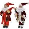 Dekorativa föremål Figurer År Jul Santa Claus Doll Figur för tillbehör för heminredningar Navidad Tree Ornament 45cm Big Standing Figur 230504