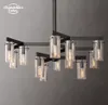 Charleroi runda ljuskronor moderna retro led glashänge ljusarmaturer för vardagsrum sovrum matsal hängande lampor