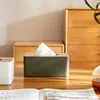 Vävnadslådor servetter vardagsrum skrivbord japansk bambu och trägvävnadslåda enkel ritning papperslåda kreativt hushåll multifunktionell lagringslåda z0505