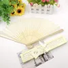 Party Supplies 100pcs Fan de main de soie pliante de luxe gravée sur mesure dans la boîte à cadeaux de coupe laser élégante Favors / Cadeaux de mariage Impression