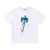 Designermodekläder T-shirts T-shirt Trapstar Sommarmodemärke Trapstar White Cloud Stor T-bokstav Fram Baksida Tryckt Unisex Lös RelaxedStreetwear Toppar