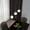 Hängslampor modern enkel led sovrum säng ljuskrona ljus lyx nordisk bar bord restaurang minimalistisk kristall liten