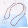 Ketten KELITCH Ethnische Friedenszeichen Halskette Liebe Hippie Anhänger Matt Kristall Perlen Frauen Handgemachter Freundschaftsschmuck