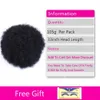 Chignons, kurzer, hoher Afro-Puff-Haarknoten, verworrener, lockiger Kordelzug-Pferdeschwanz, Clip-in auf synthetischem Naturel-Chignon, schwarze Frau 230518