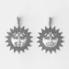 Pendant Necklaces 2Pcs Tibetan Silver Large Celestial Sun Face Charms With Bail Clasp For DIY Necklace Jewelry Making Supplies