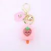 Keychains Makersland Pink Cute Keychain for Keys Lovely Strawberry Dream Keyring Women Sweet Bag Car Key Accessories 2023