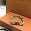 Classic Design Rope Bracelet Sports Letter Combination Old Flower Pink Green Blue Charm for Men and Women