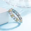 Fedi nuziali 2023 Fashion Simple Shiny Zircon Cross Ring Accessori per le mani delle donne Regalo di festa