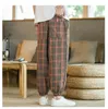 Pantalon homme Style chinois glace coton décontracté hommes été respirant Section mince Harem confortable ample Plaid 230428