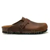 2023 Tyskland Arizona Designer Sandaler Herrkvinnor Brown Microfiber Birko-Flor Sliders Boston Soft Mules Fotbädd